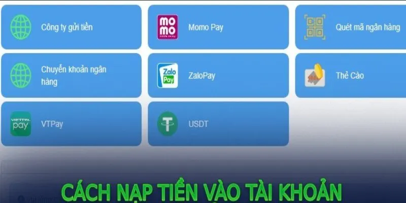 Nạp tiền qua ví điện tử